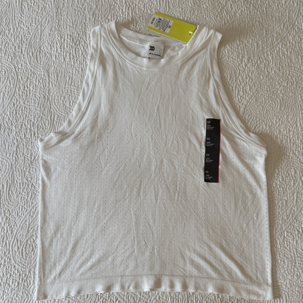 All in Motion White Muscle Tee